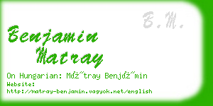 benjamin matray business card